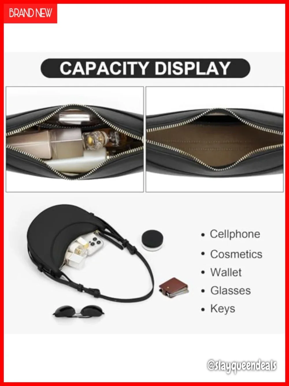 Faux Leather Saddle Bag Women Crescent Crossbody Hobo Shoulder Purse Trendy Y2K